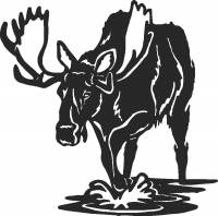 Moose - DXF CNC dxf for Plasma Laser Waterjet Plotter Router Cut Ready Vector CNC file
